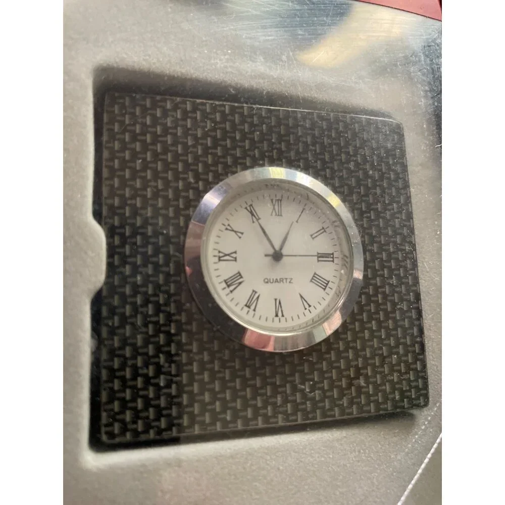 Dockers Magnetic Money Clip & Desk Clock Set In Black Gift Box